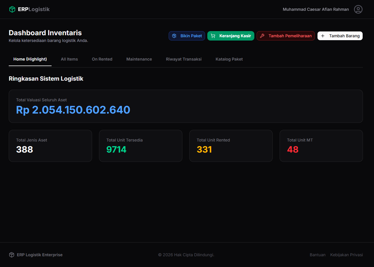ERP Home Dashboard